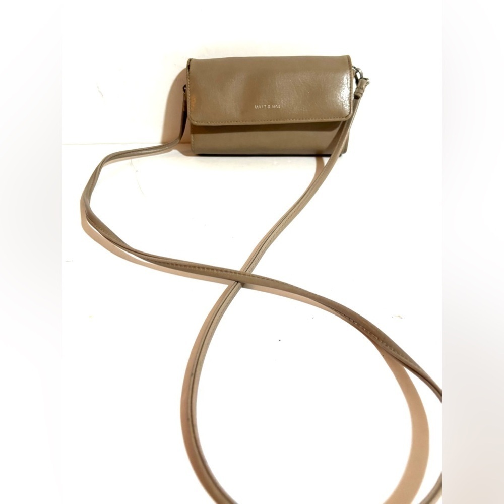 Matt & Nat BrownPVC  leather Crossbody Bag